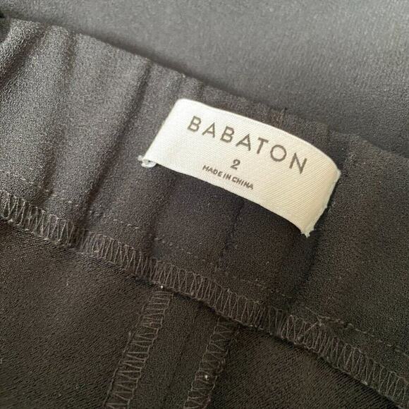BABATON Aritzia Womens Dexter Black Stripe Tuxedo Pull On Pant - Size 2 - Picture 3 of 6